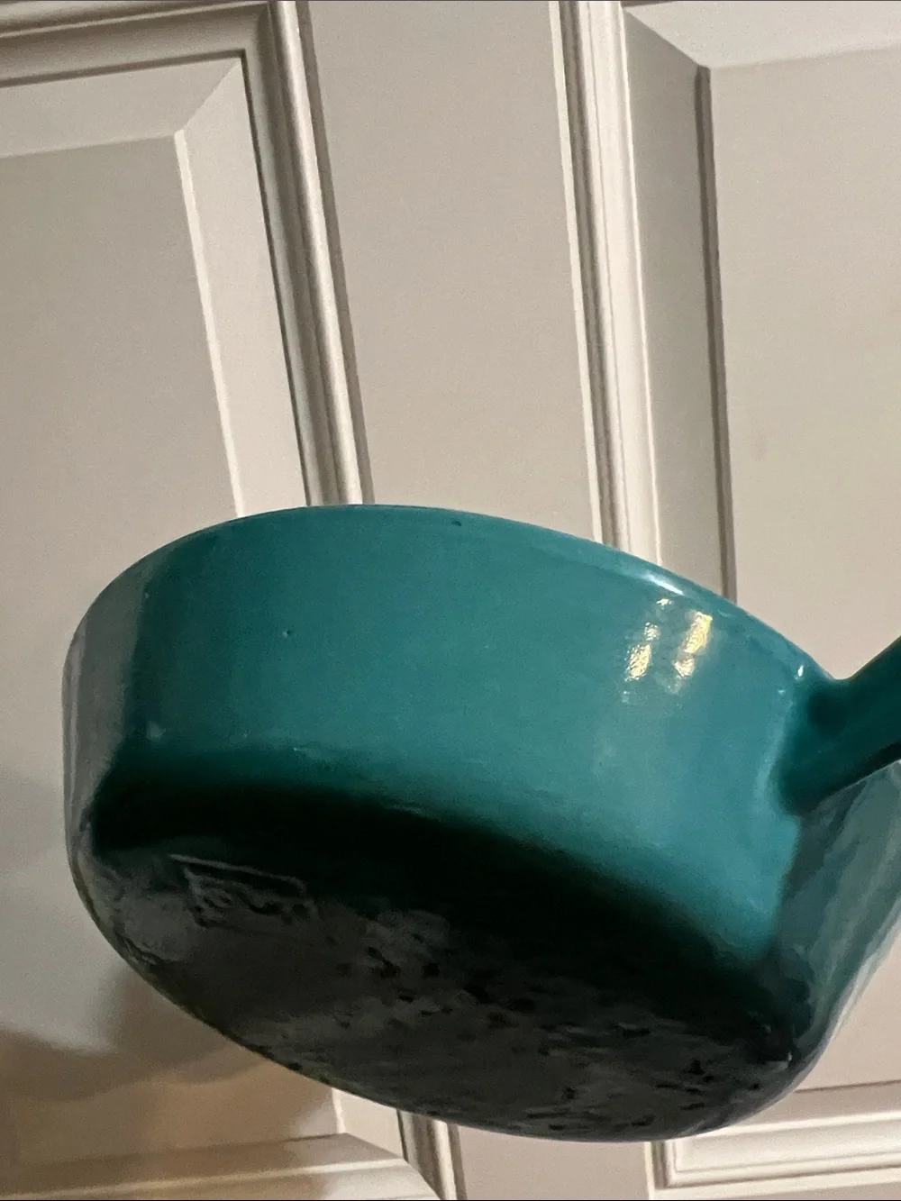 Vintage Le Creuset Cast Iron Skillet Pan Turquoise 24/ 9.5”